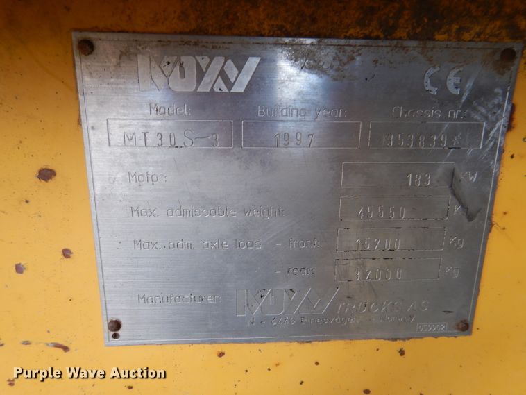 image for item IQ9654 1997 Moxy MT30  haul truck