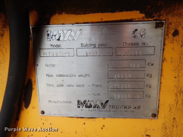 image for item IQ9658 1997 Moxy MT30  haul truck