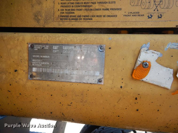 image for item IT9194 2001 Caterpillar M315  excavator