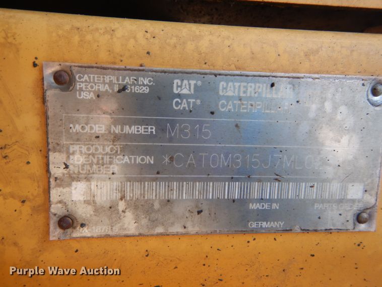 image for item IT9194 2001 Caterpillar M315  excavator