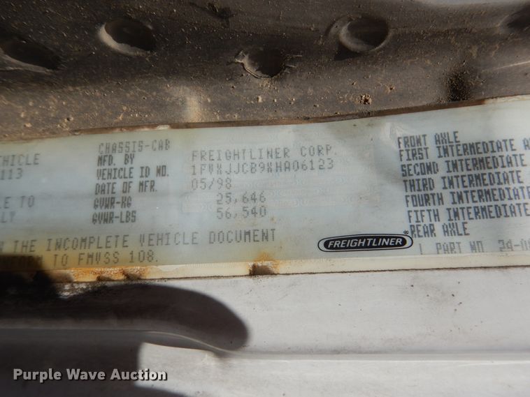 image for item IT9196 1999 Freightliner FL80  dump truck