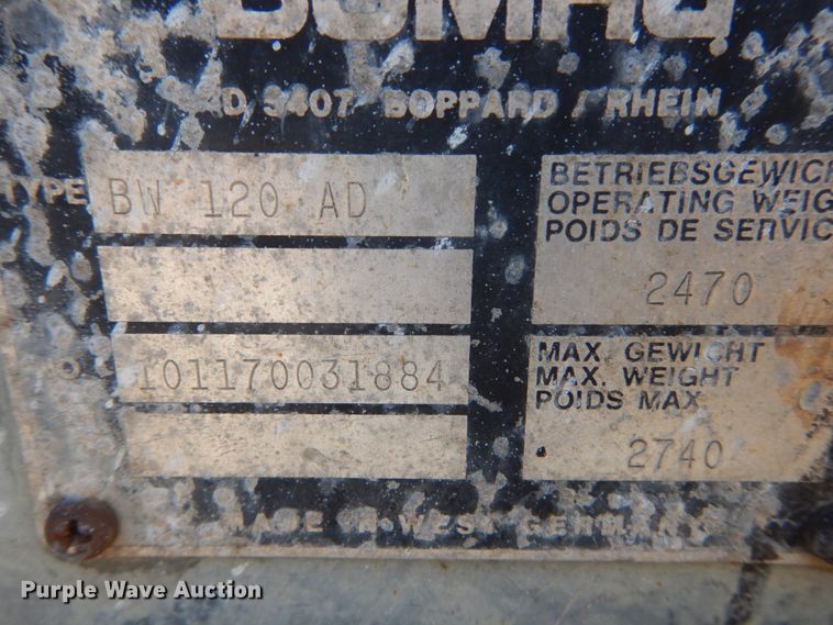 image for item IT9200 1991 Bomag BW120AD  double drum roller