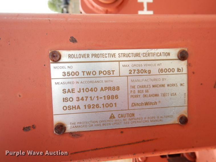 image for item IW9828 Ditch Witch 3500  trencher