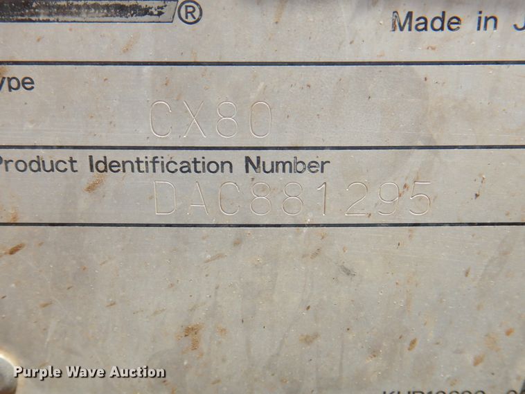 image for item JF9110 2007 Case CX80  mini excavator