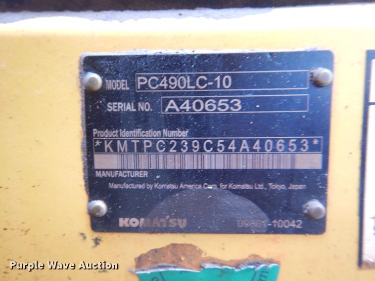 image for item JY9811 2014 Komatsu PC490LC-10  excavator