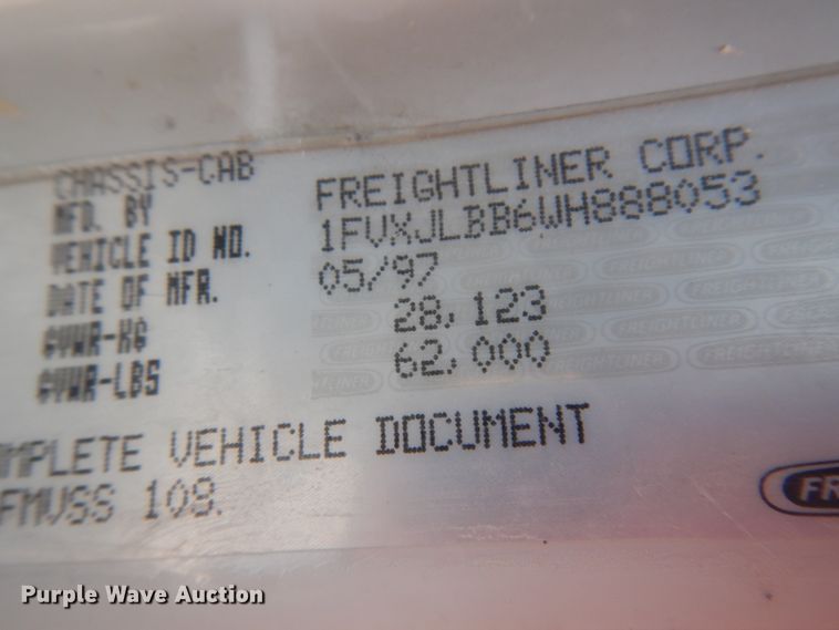 image for item JZ9980 1998 Freightliner FL80  dump truck