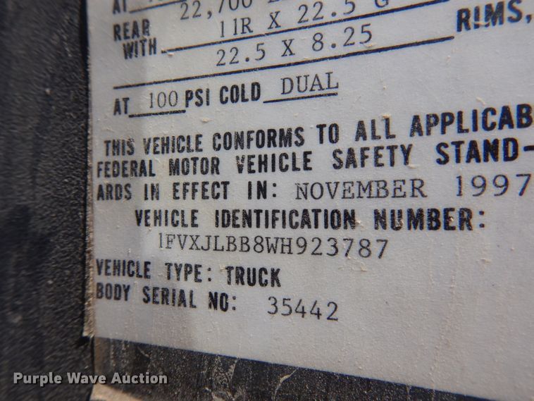 image for item JZ9984 1998 Freightliner FL80  dump truck