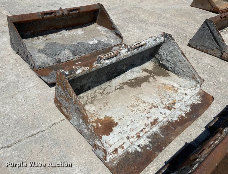 image for item KU9567 (2) 61"W skid steer buckets