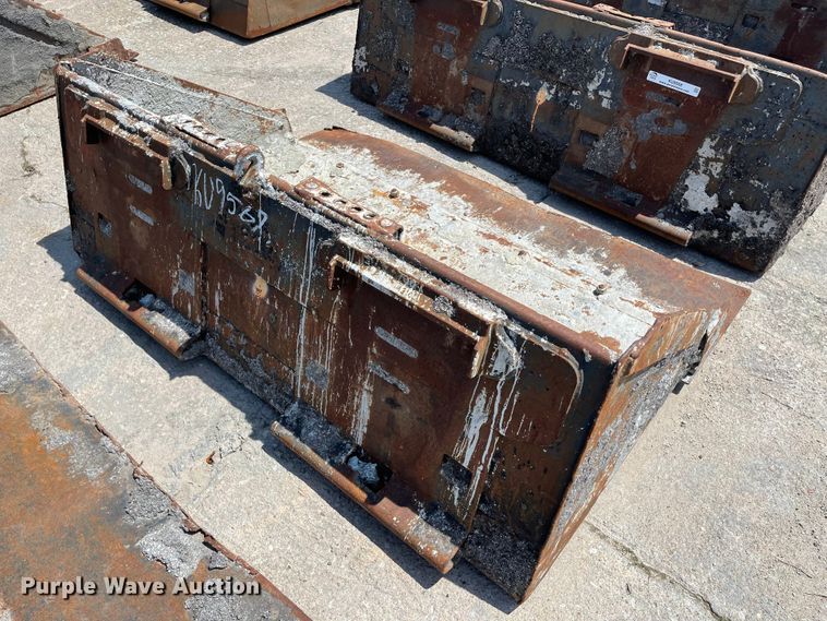 image for item KU9567 (2) 61"W skid steer buckets