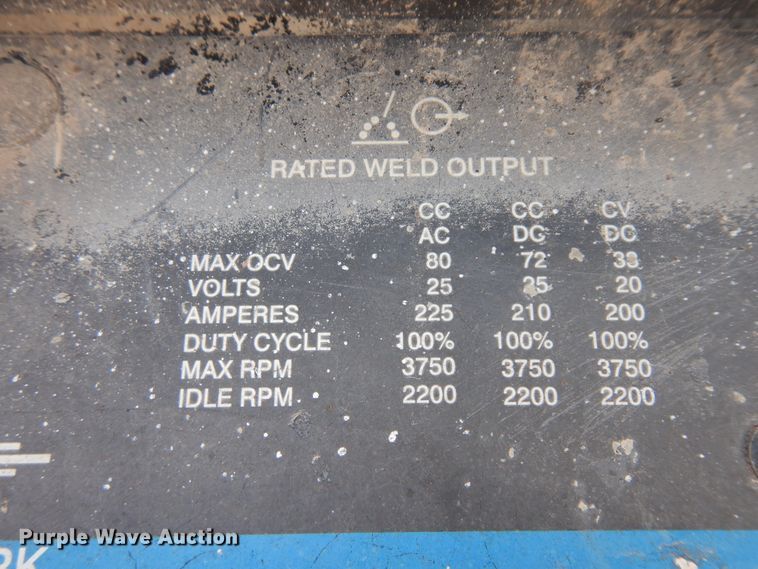 image for item KU9588 Miller Bobcat 225NT  welder/generator