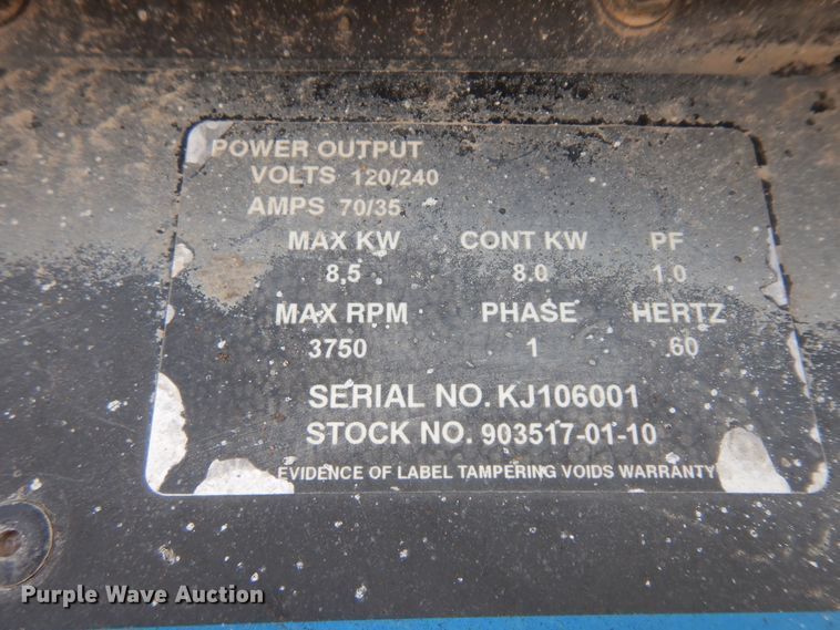 image for item KU9588 Miller Bobcat 225NT  welder/generator