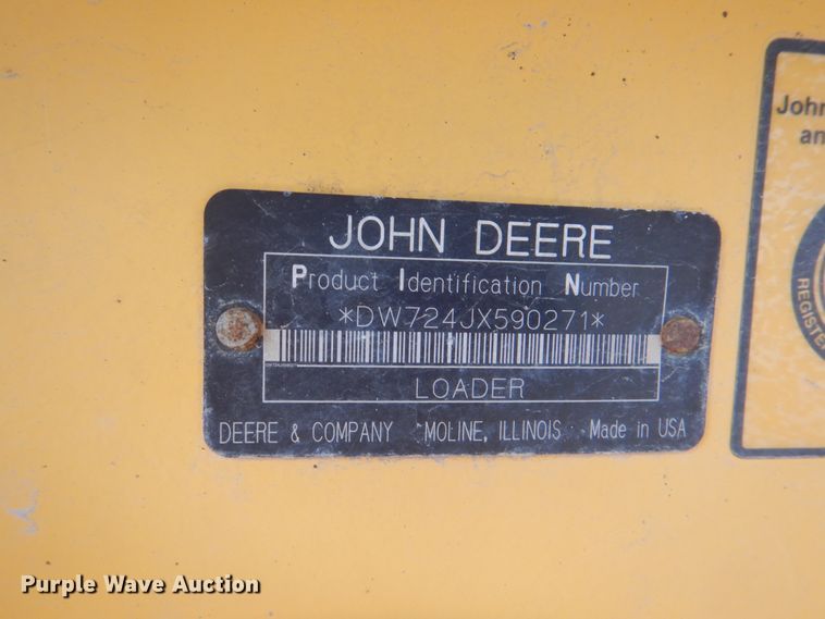 image for item KU9599 John Deere 724J  wheel loader