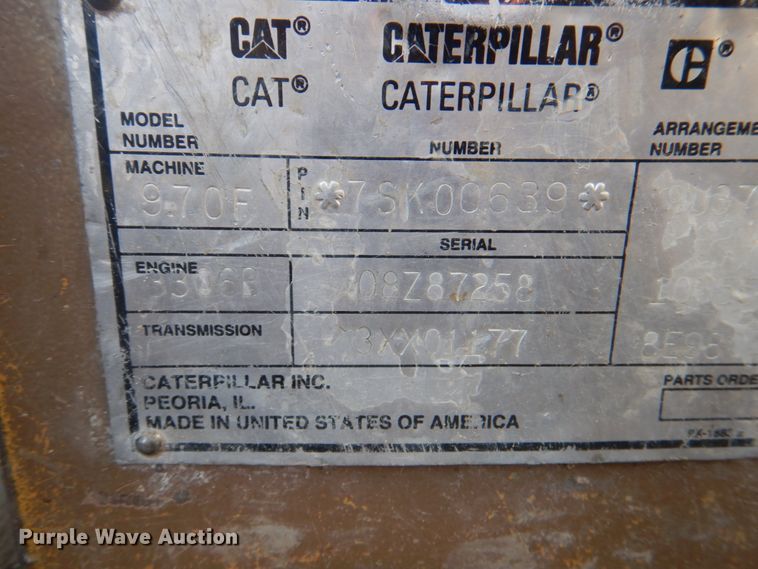 image for item KU9600 1995 Caterpillar 970F  wheel loader