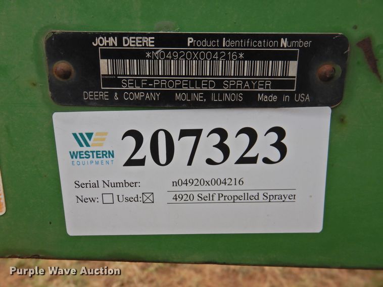 image for item DK2254 2006 John Deere 4920  sprayer