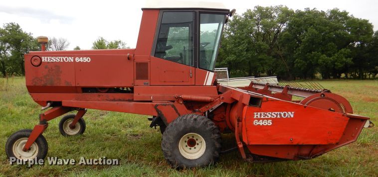 image for item DL3233 1983 Hesston 6450  windrower