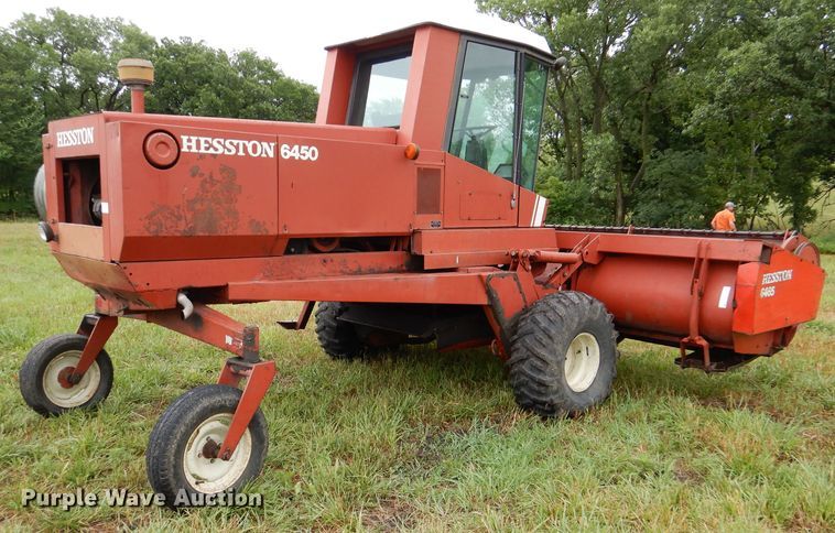 image for item DL3233 1983 Hesston 6450  windrower