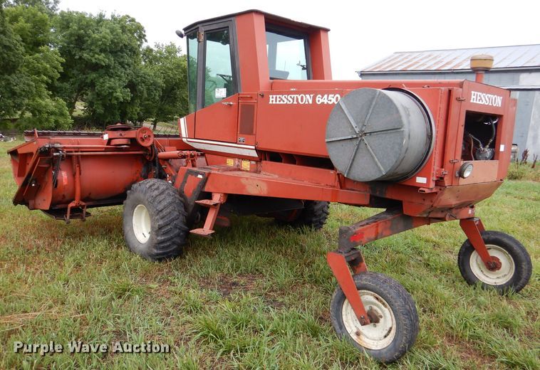 image for item DL3233 1983 Hesston 6450  windrower