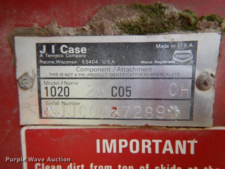 image for item II9554 1991 Case 1020  flex head