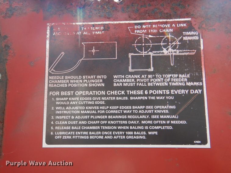 image for item JY9786 1986 New Holland 311  small square baler