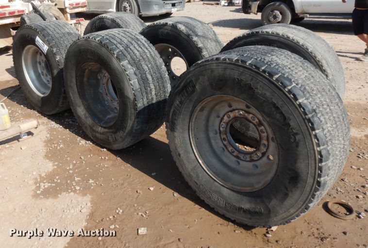 image for item DC2030 (7) 455/55R22.5 tires and wheels