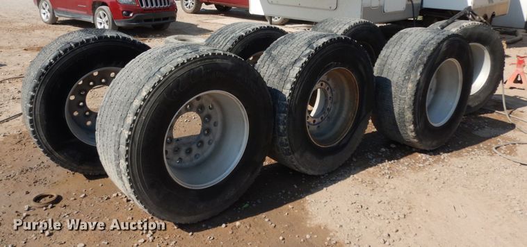 image for item DC2030 (7) 455/55R22.5 tires and wheels