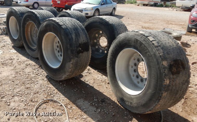 image for item DC2030 (7) 455/55R22.5 tires and wheels