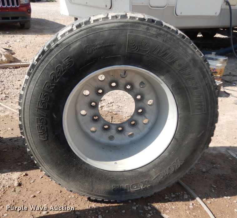 image for item DC2030 (7) 455/55R22.5 tires and wheels