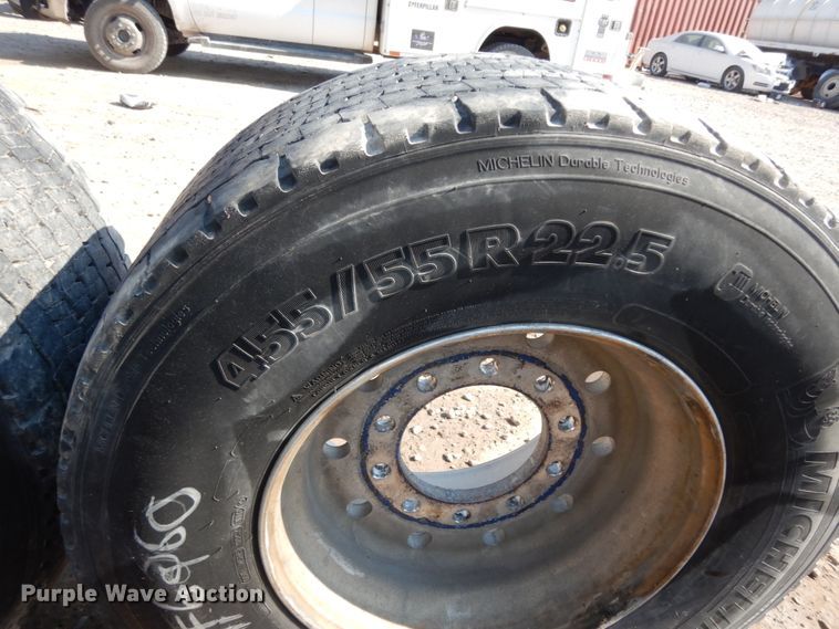 image for item DC2030 (7) 455/55R22.5 tires and wheels