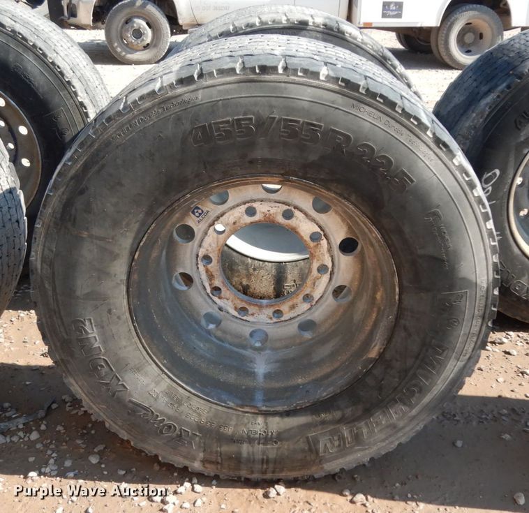 image for item DC2030 (7) 455/55R22.5 tires and wheels