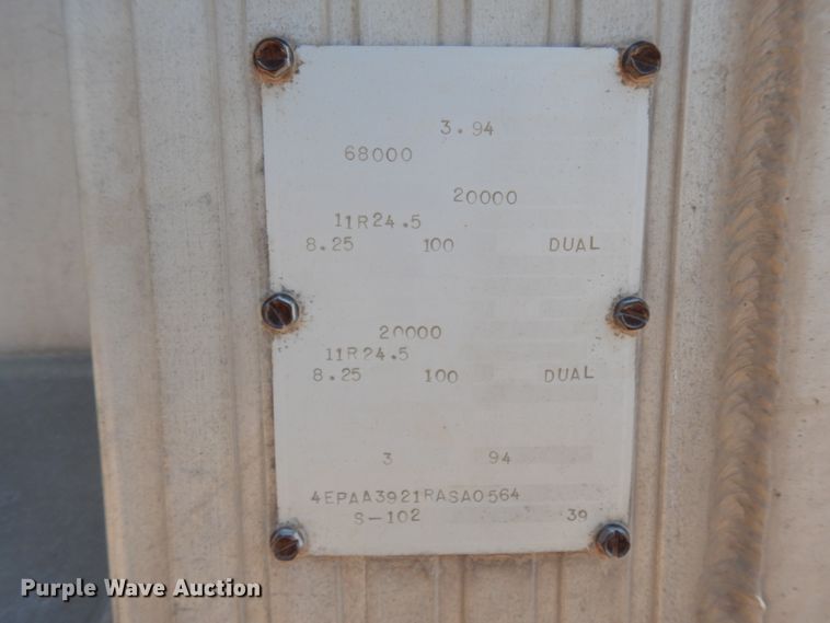 image for item DC2033 1994 Vant S-102-39  end dump trailer