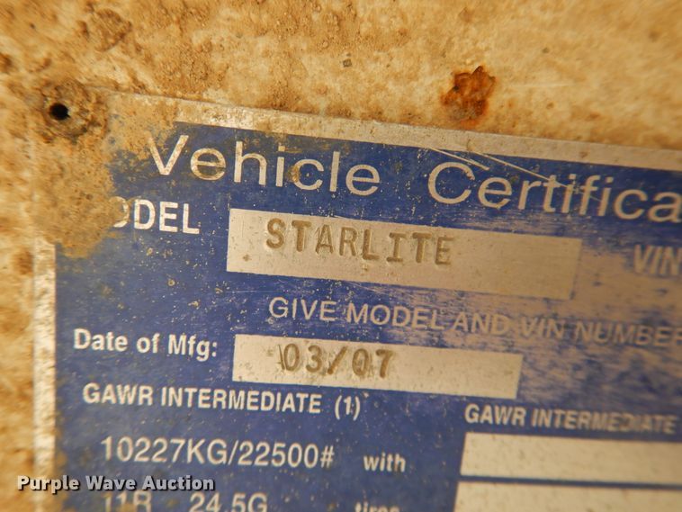 image for item DL0421 2007 Clement Starlite  end dump trailer