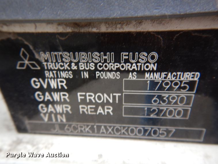 image for item DM5252 2012 Mitsubishi Fuso FE  box truck