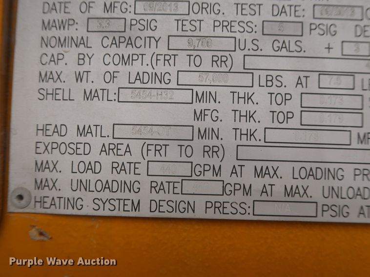 image for item IO9216 2014 Mac LTT  tank trailer