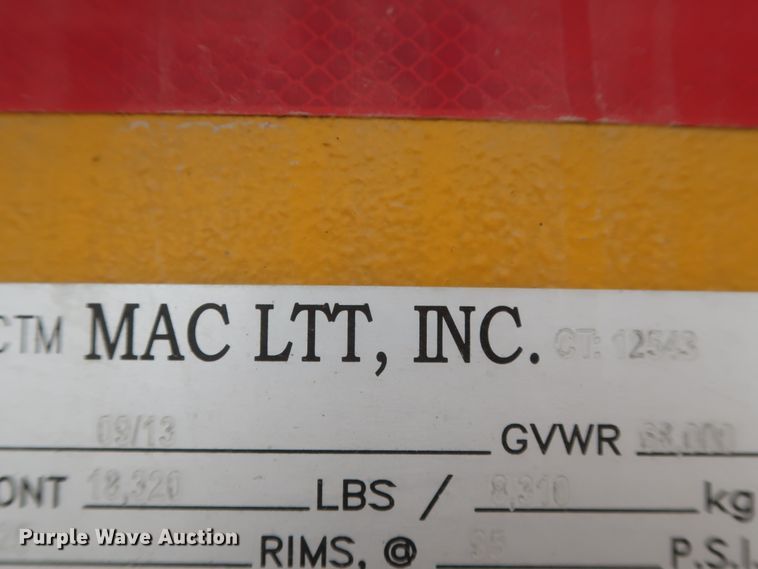 image for item IO9216 2014 Mac LTT  tank trailer