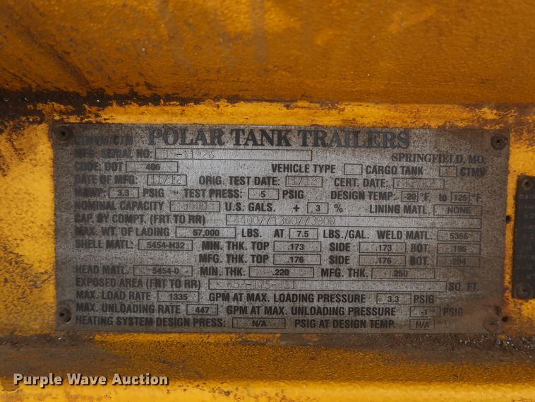 image for item IO9217 2013 Mac LTT  tank trailer