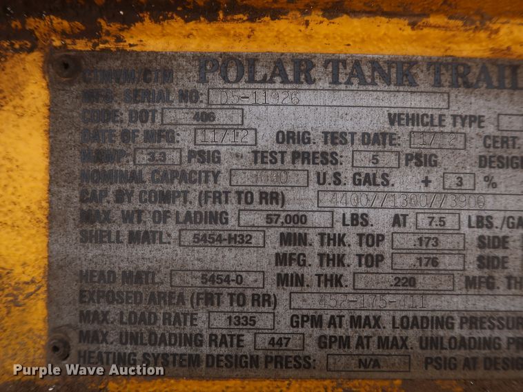 image for item IO9217 2013 Mac LTT  tank trailer