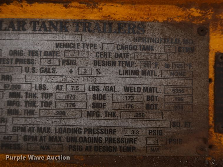 image for item IO9217 2013 Mac LTT  tank trailer