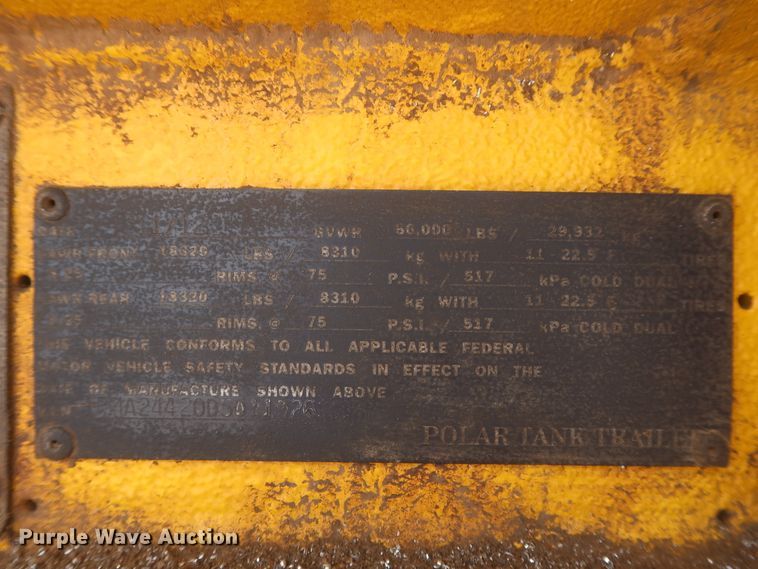 image for item IO9217 2013 Mac LTT  tank trailer