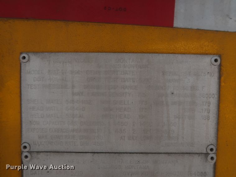 image for item IO9218 2010 Beall  tank trailer