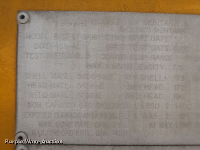 image for item IO9218 2010 Beall  tank trailer