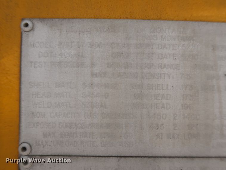 image for item IO9218 2010 Beall  tank trailer