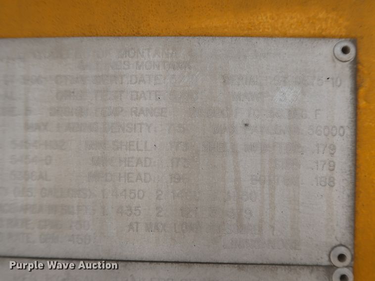 image for item IO9218 2010 Beall  tank trailer