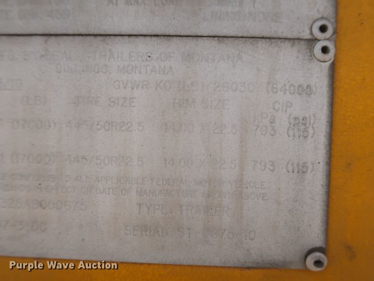 image for item IO9218 2010 Beall  tank trailer