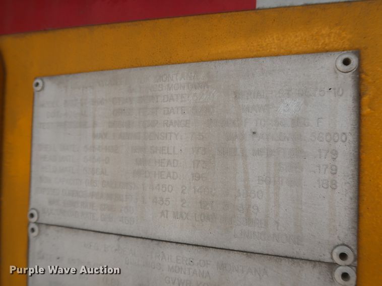 image for item IO9218 2010 Beall  tank trailer