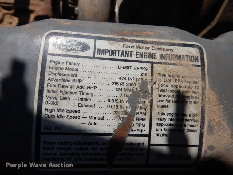 image for item IQ9702 1992 Ford LS8000  fuel truck