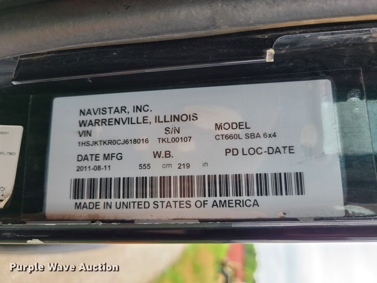 image for item L1374 2012 Caterpillar CT660L  semi truck