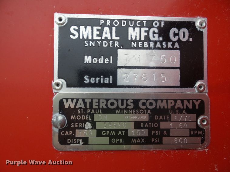 image for item DA7113 1972 Ford C707  pumper fire truck