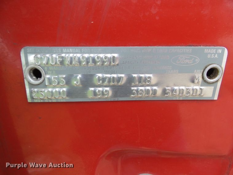 image for item DA7113 1972 Ford C707  pumper fire truck