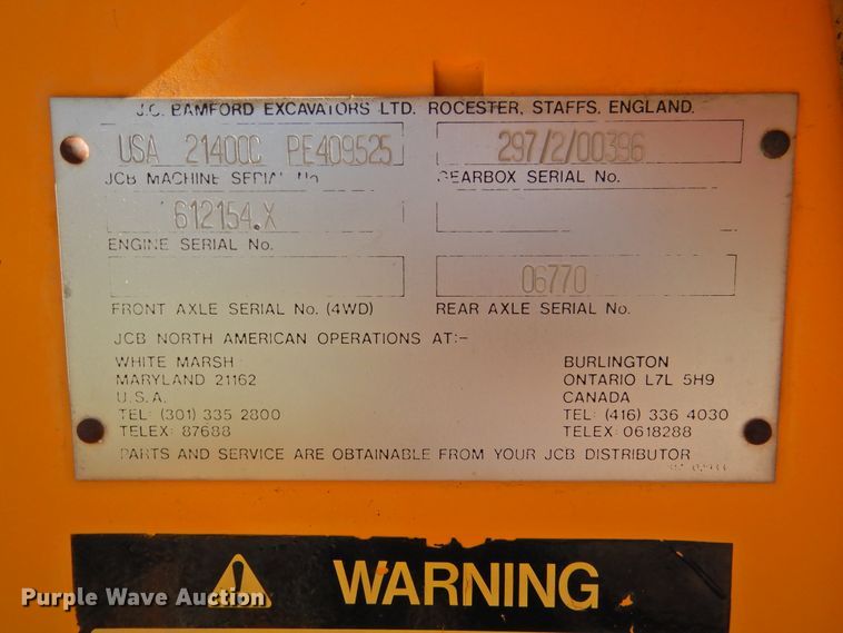 image for item DK2270 1993 JCB 214  backhoe