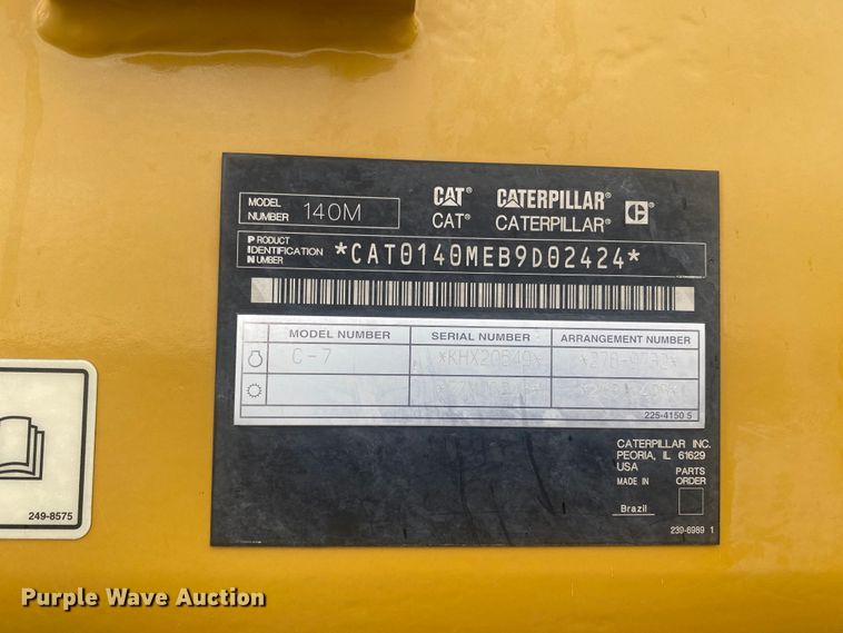 image for item DK7994 2010 Caterpillar 140M  motor grader